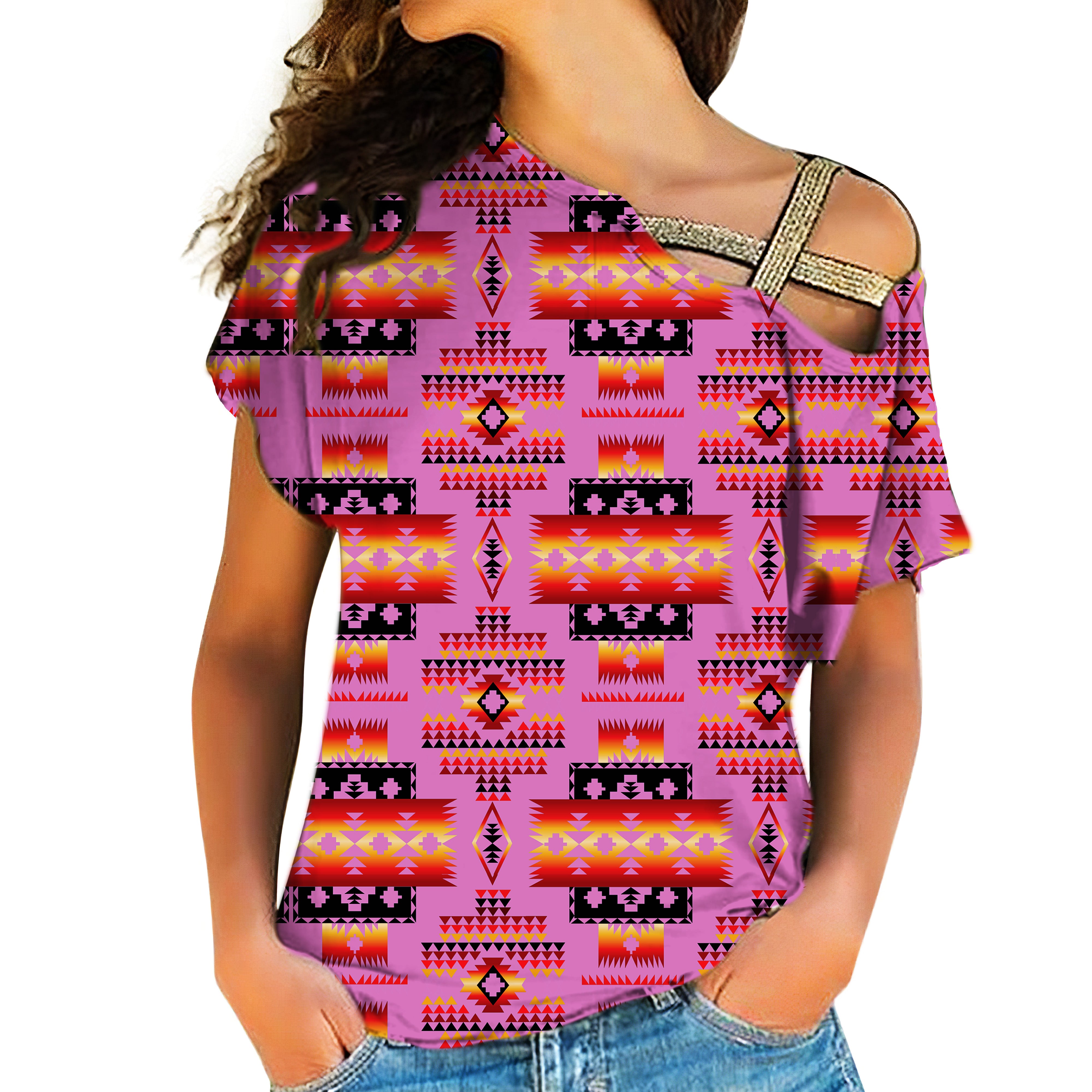 Native American Cross Shoulder Shirt 1102 - Powwow Store