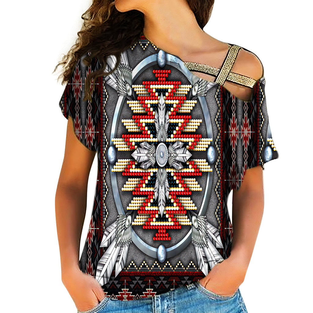 Native American Cross Shoulder Shirt 1129