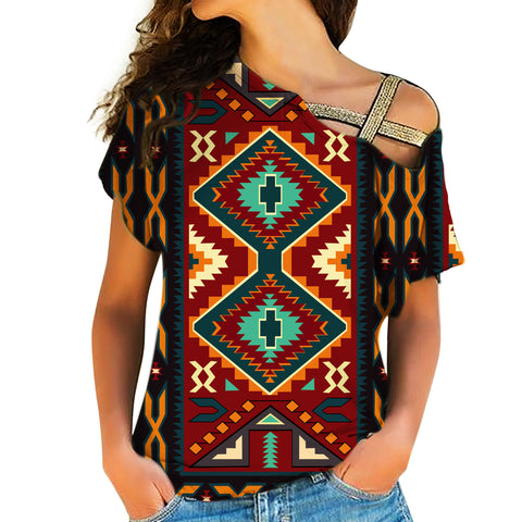 Native American Cross Shoulder Shirt 1136