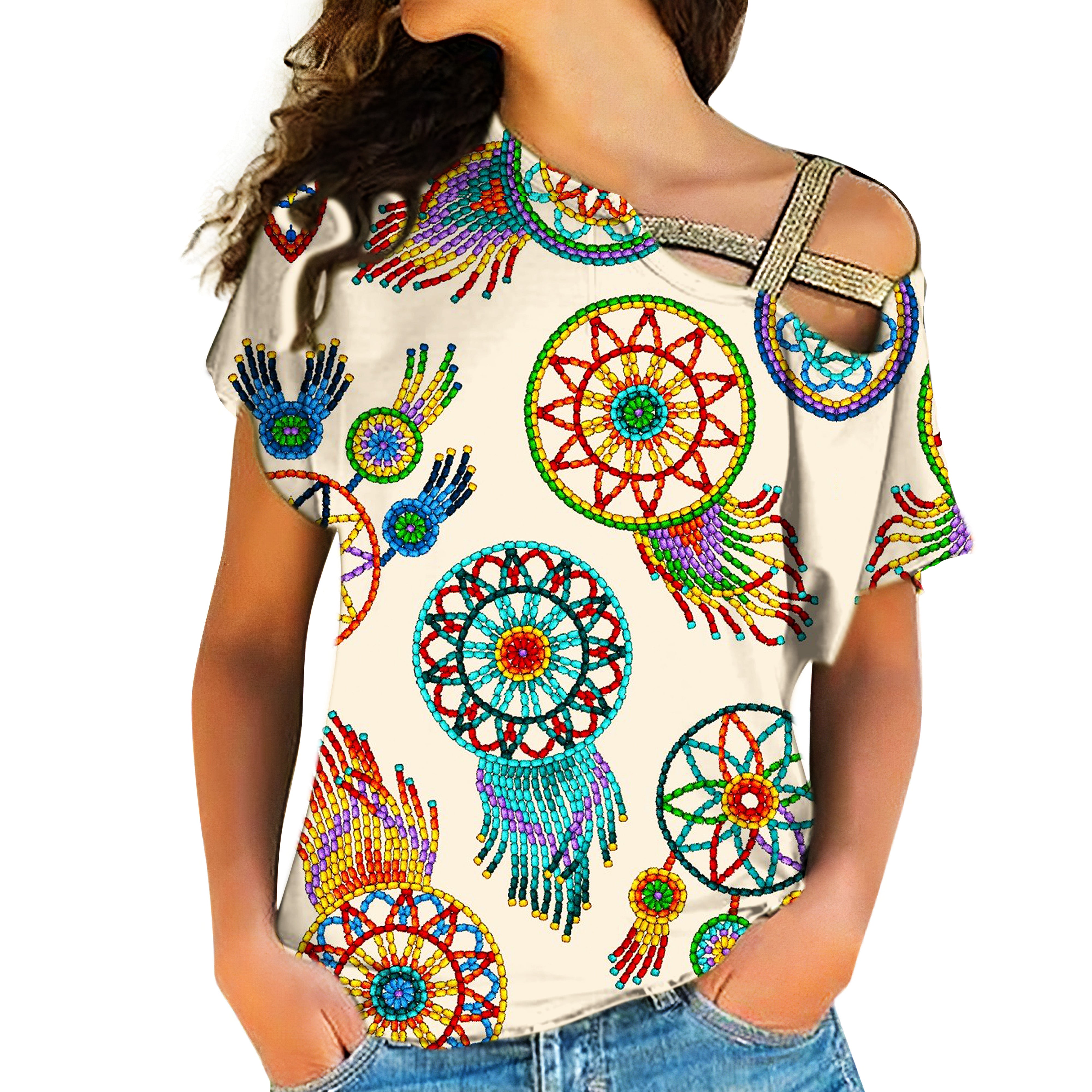 Powwow Store native american cross shoulder shirt 113