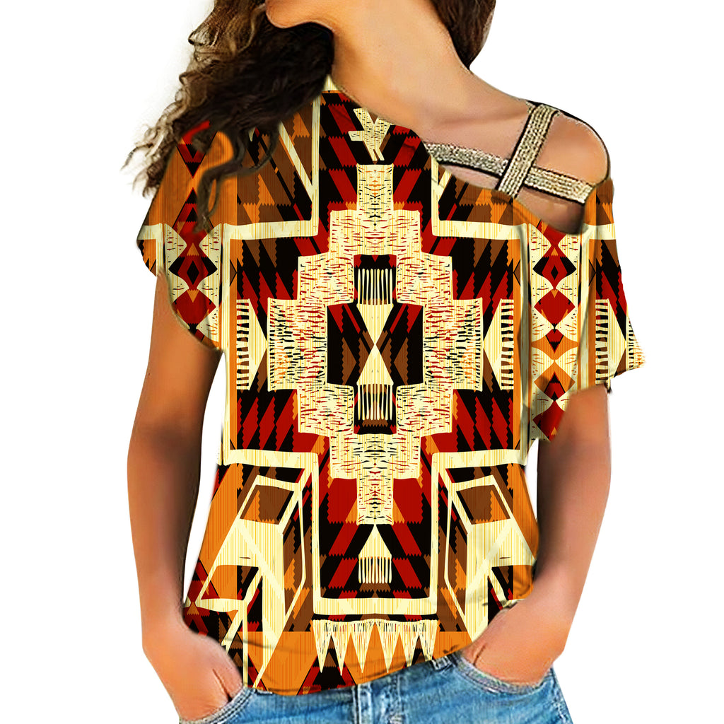 Native American Cross Shoulder Shirt 1158