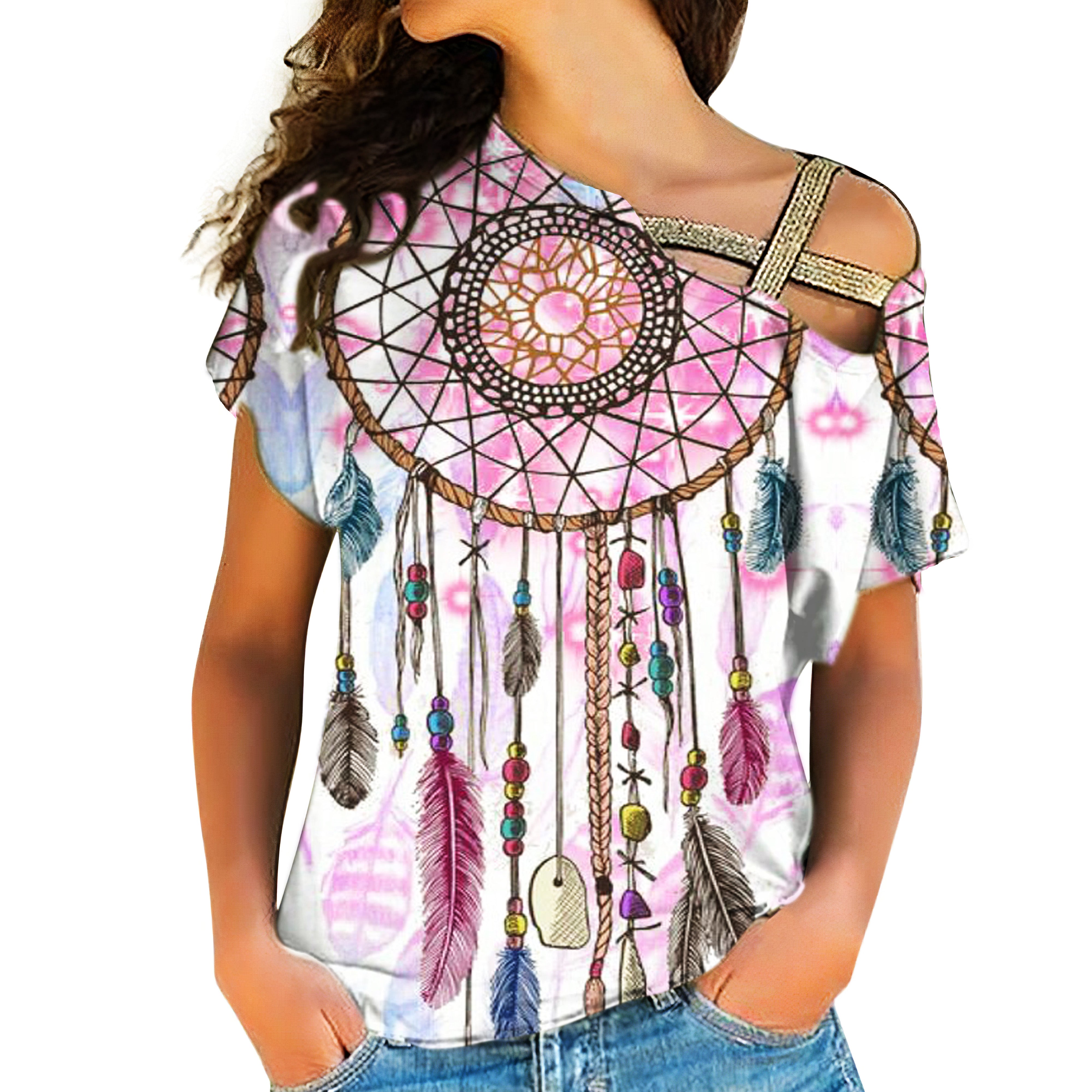 Native American Cross Shoulder Shirt  114 - Powwow Store