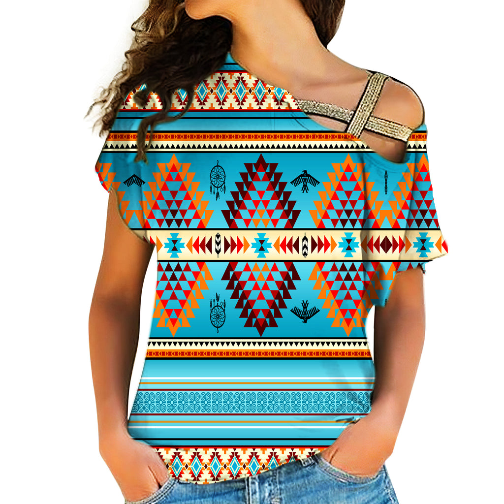 Native American Cross Shoulder Shirt 1182