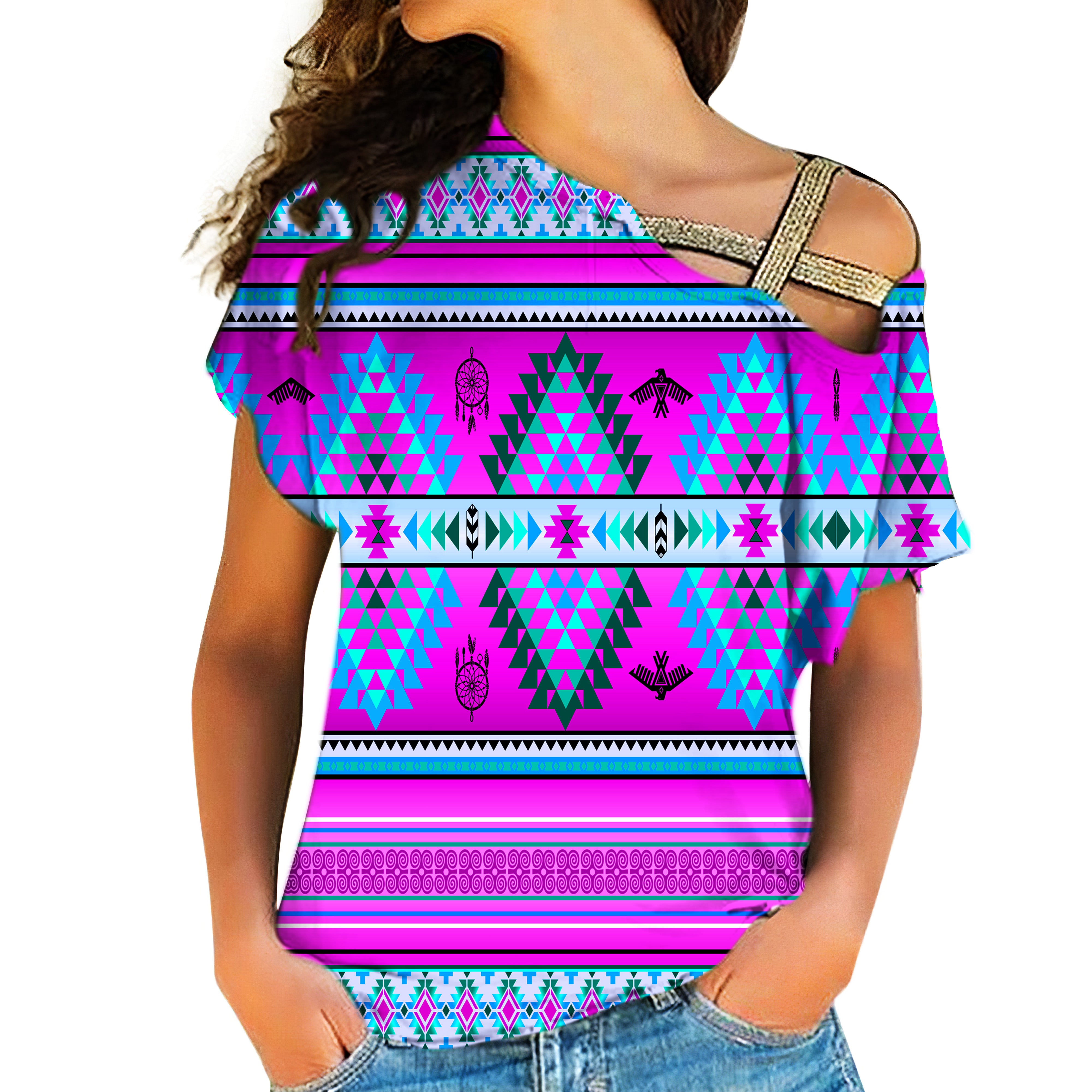 Native American Cross Shoulder Shirt 1184 - Powwow Store