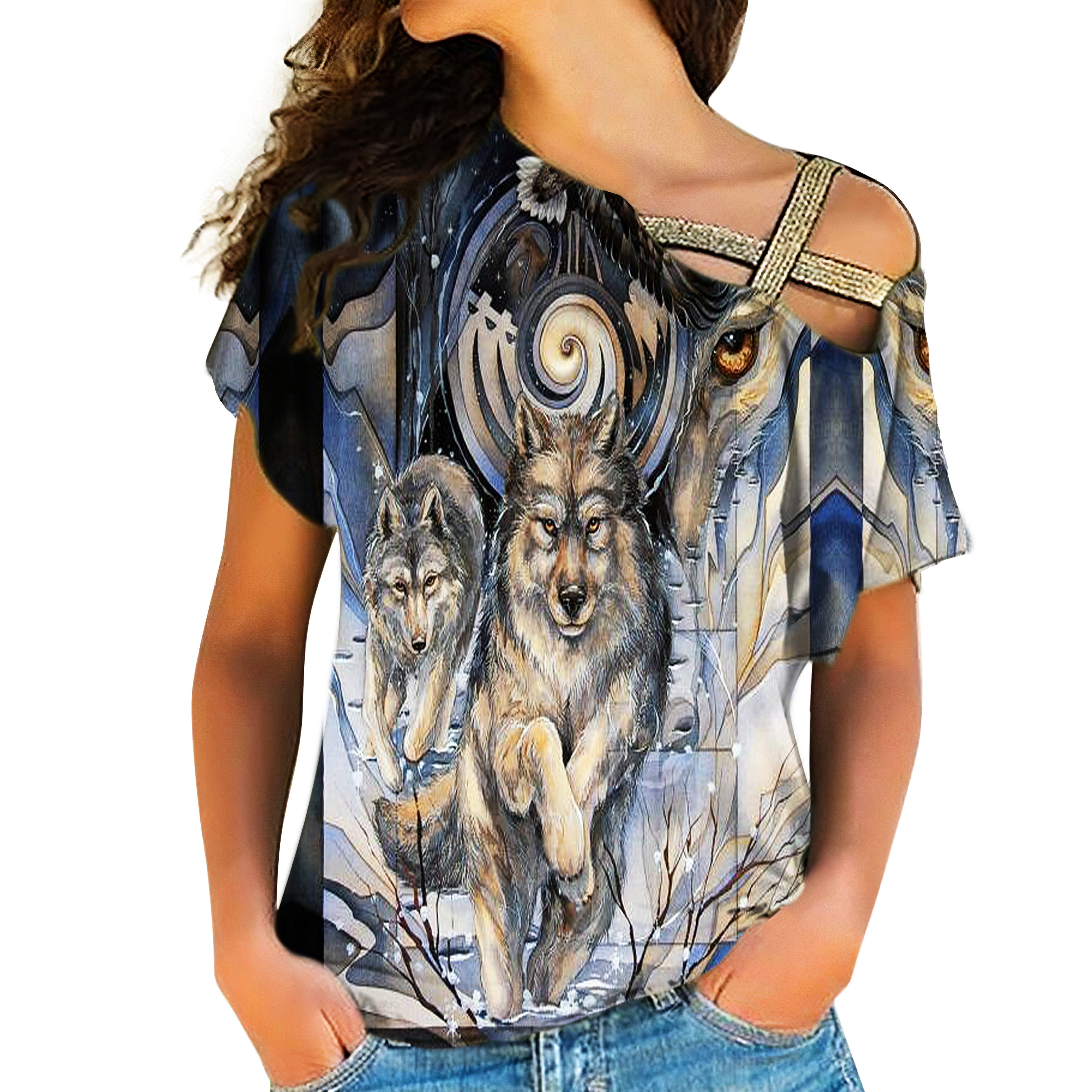 Powwow Store native american cross shoulder shirt 1189
