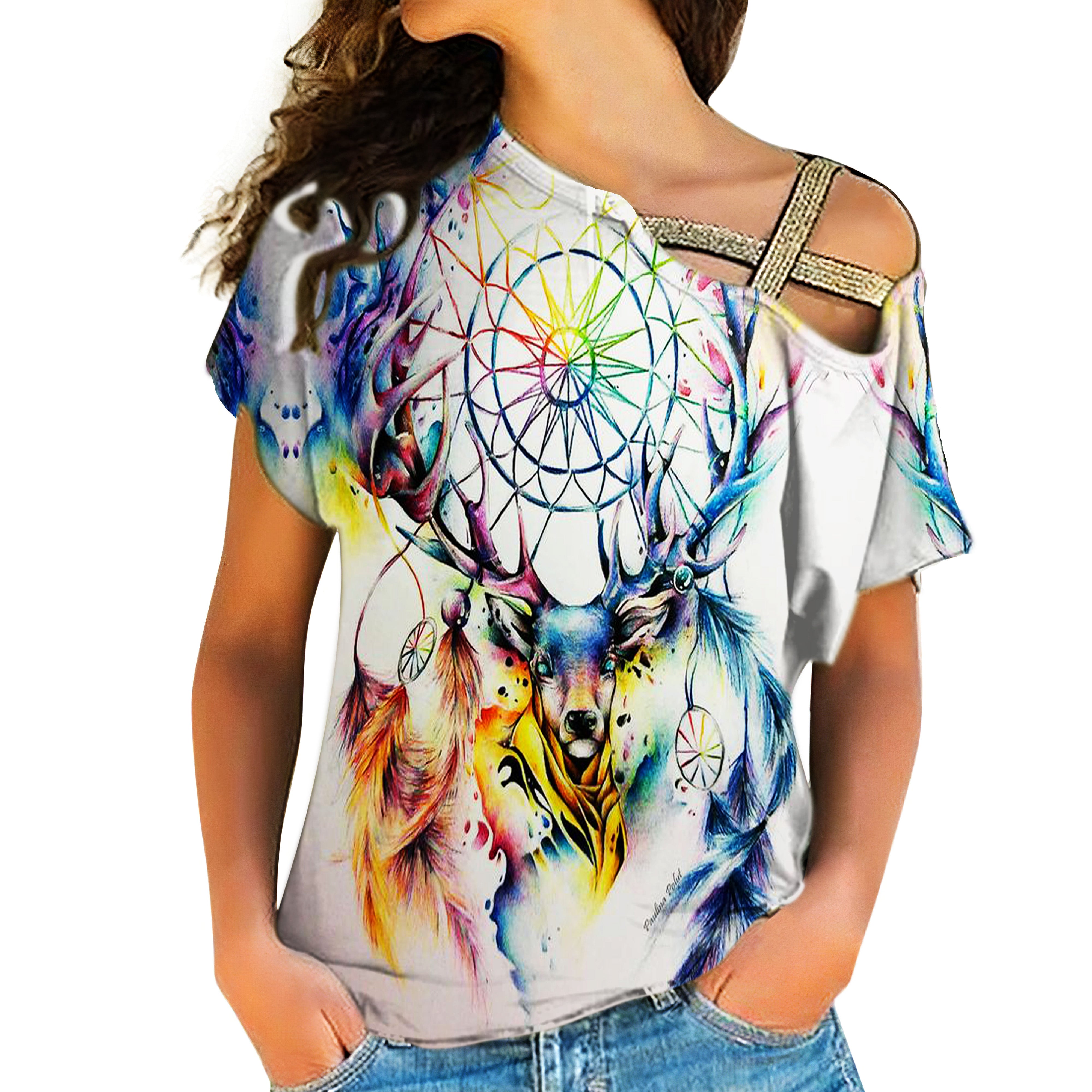 Powwow Store native american cross shoulder shirt 119