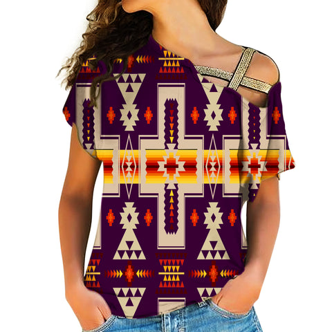 Native American Cross Shoulder Shirt 1227