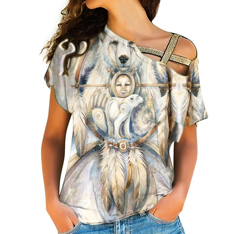 Powwow Store native american cross shoulder shirt 147