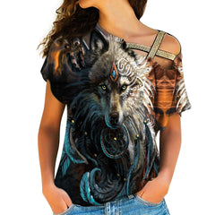 Powwow Store native american cross shoulder shirt 117