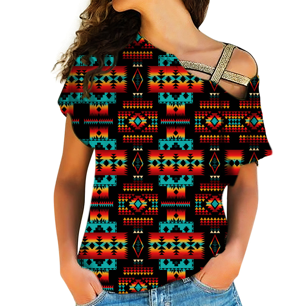 Native American Cross Shoulder Shirt 188