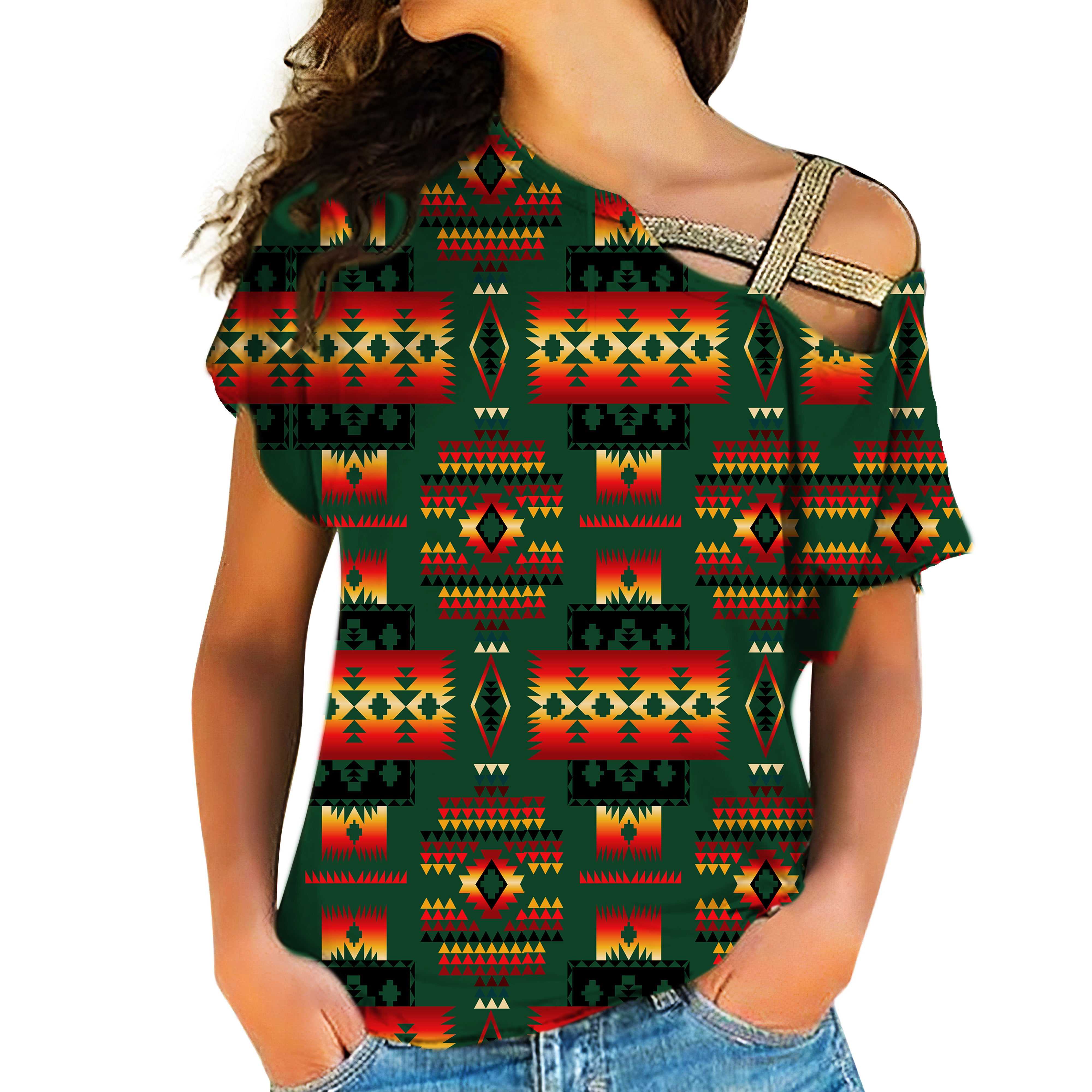 Powwow Store native american cross shoulder shirt 192