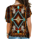Native American Cross Shoulder Shirt 1117