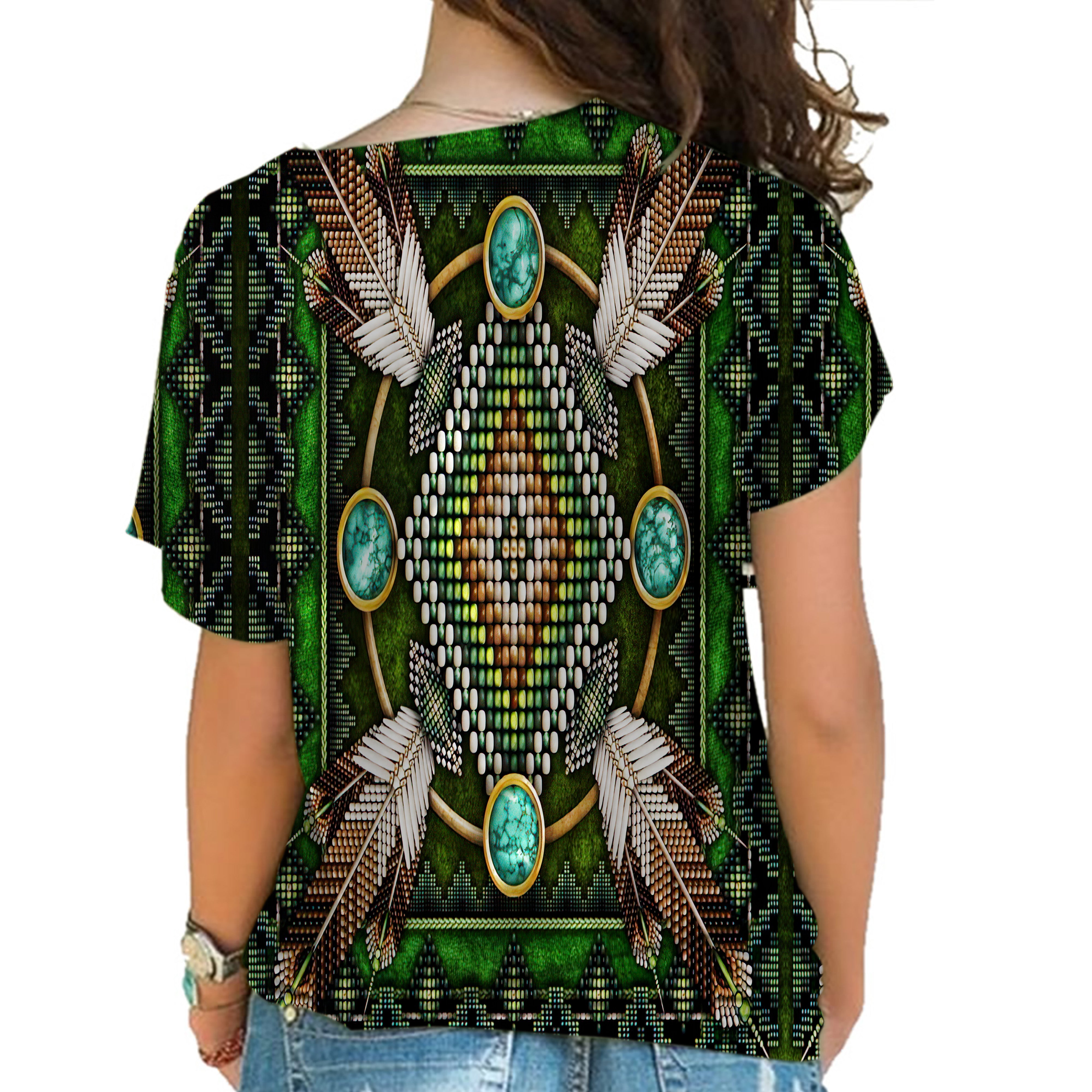 Powwow Store native american cross shoulder shirt 1142