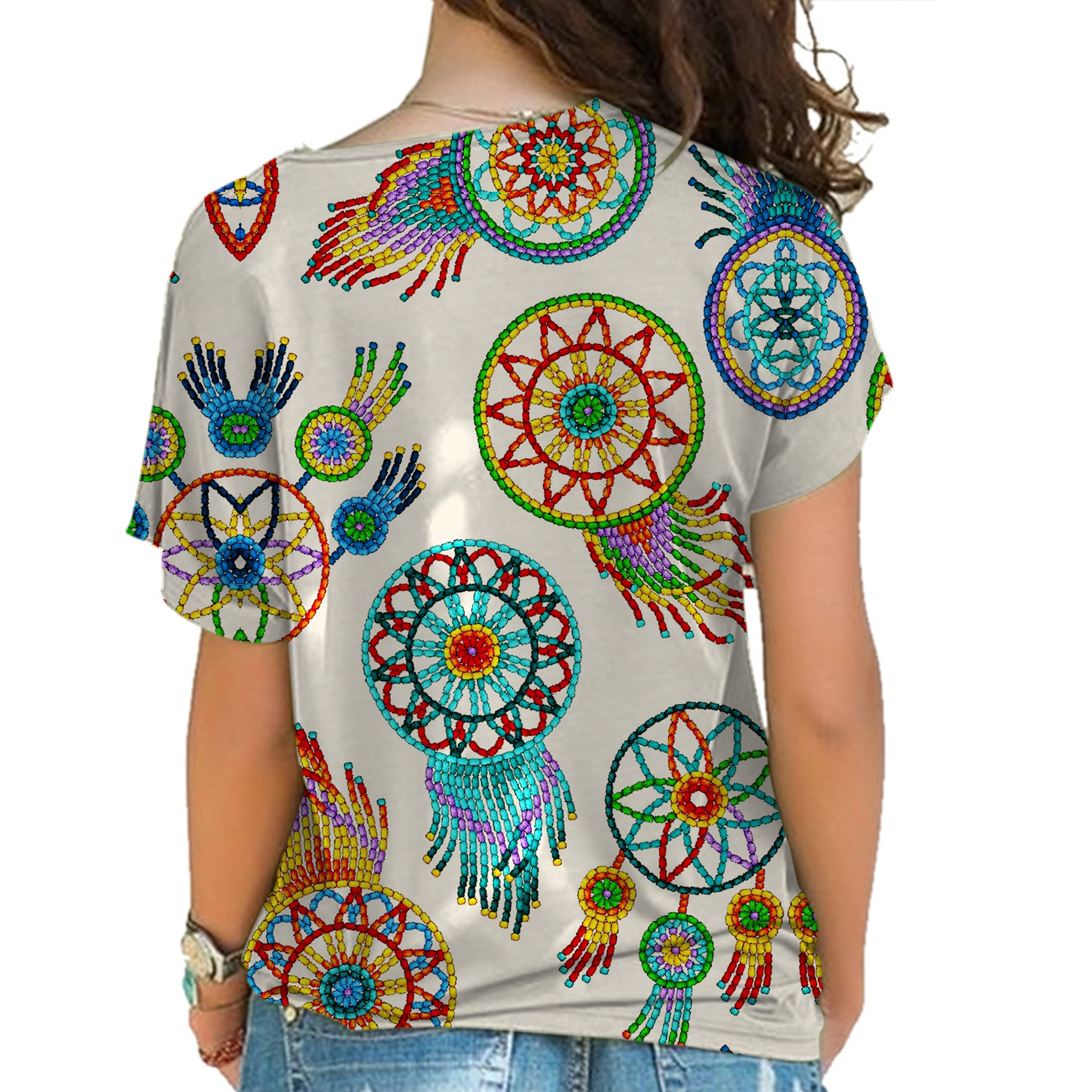 Powwow Store native american cross shoulder shirt 113