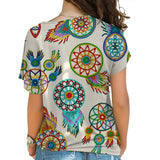 Native American Cross Shoulder Shirt  113