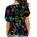 Native American Cross Shoulder Shirt  116