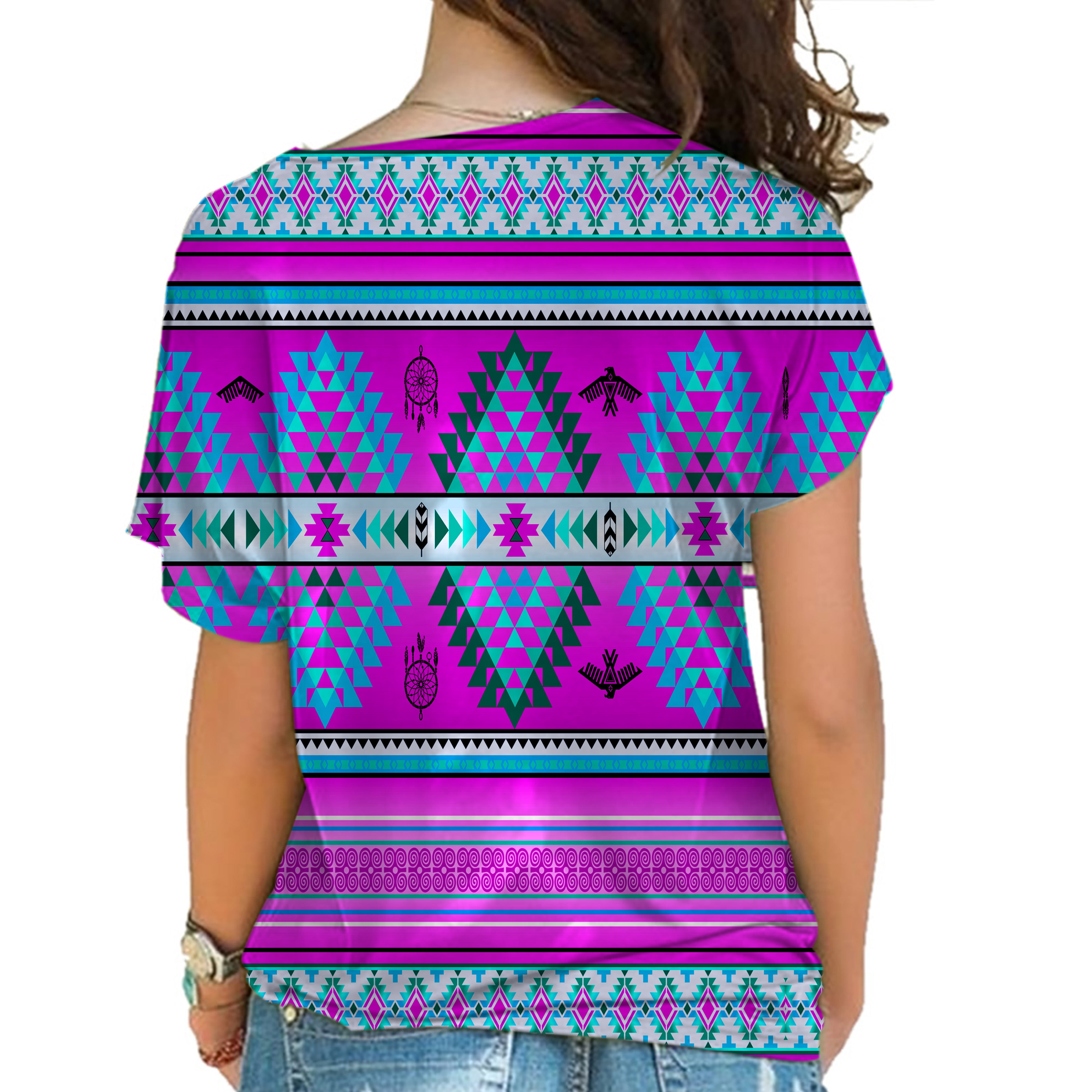 Native American Cross Shoulder Shirt 1184 - Powwow Store