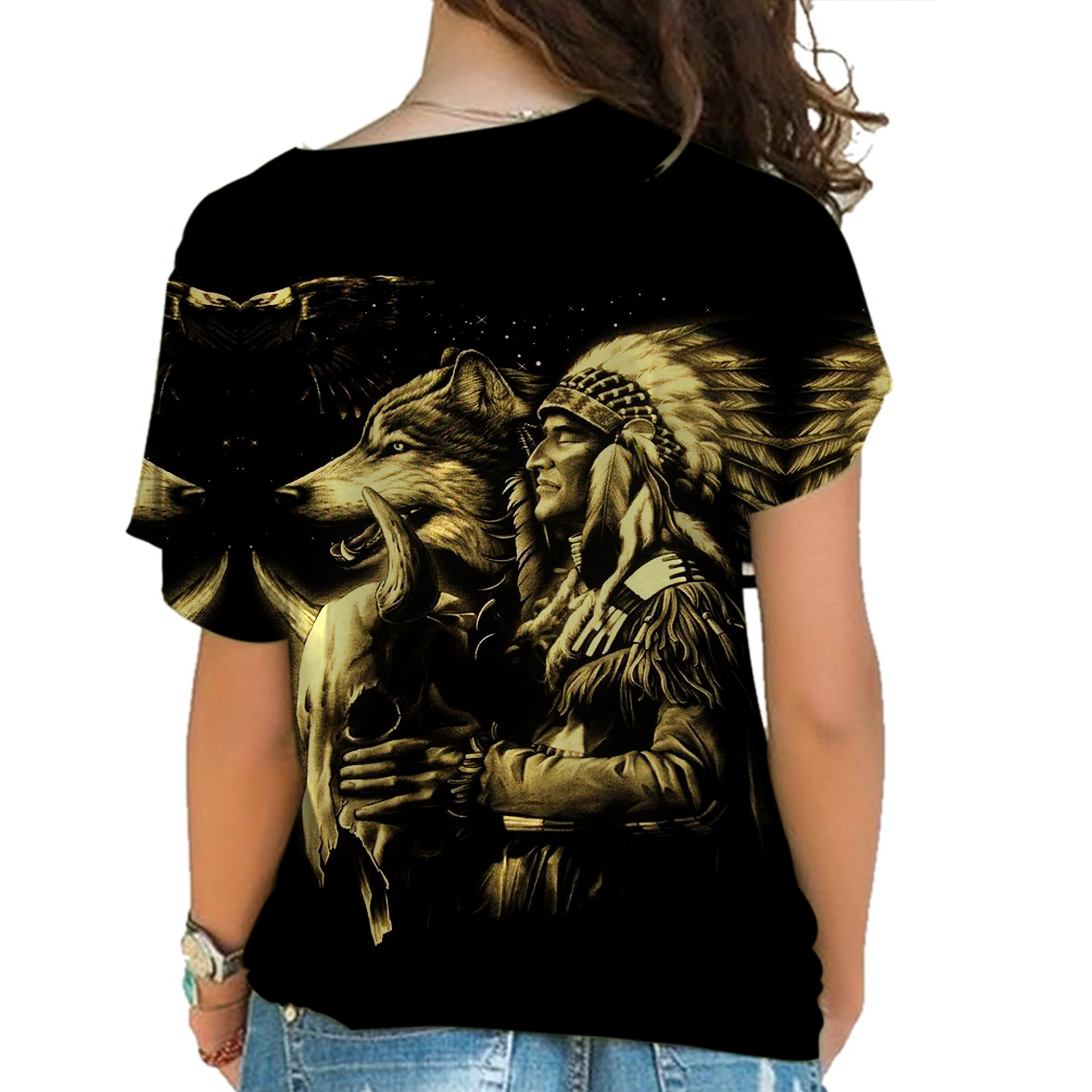 Native American Cross Shoulder Shirt 172 - Powwow Store
