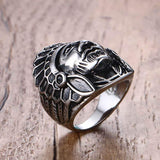 Chief Head Vintage Native American Indian Rings - ProudThunderbird