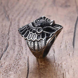 Chief Head Vintage Native American Indian Rings - ProudThunderbird