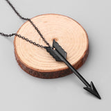 Black Chain Arrow Pendant Necklace