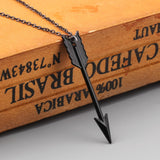 Black Chain Arrow Pendant Necklace