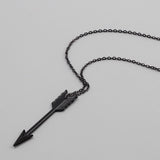 Powwow Store punk arrow necklace black chain arrow pendant men women fashion jewelry alloy simple necklaces choker accessories gifts pendant necklaces