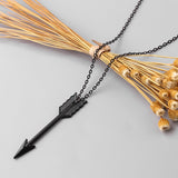 Black Chain Arrow Pendant Necklace