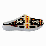 GB-NAT00062-01 Black Tribe Design Native American Mesh Slippers