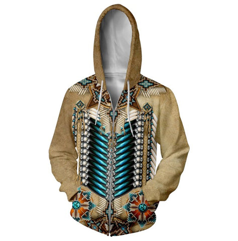 Powwow StoreHD000262 Pattern Native Pride 3D Hoodie