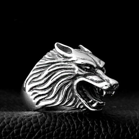 Cool Wolf Head Rings Native American Indian Jewelry