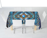 Mandala Blue Native American Table Cloth