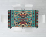 Tribe Blue Pattern Native American Table Cloth