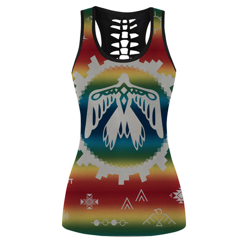 Powwow Store gb nat00077 thunderbird rainbow native american hollow tank top 3d