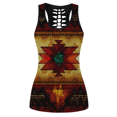 Powwow Store gb nat00068 united tribes brown design native american hollow tank top 3d