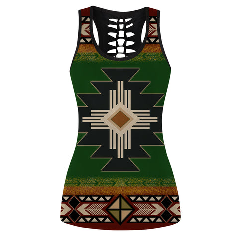 Powwow Store gb nat0001 southwest green symbol native american hollow tank top 3d