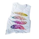 Feather Printed Tank Top