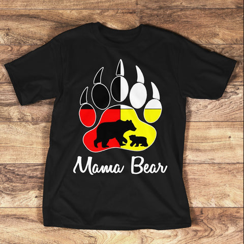 Mama Bear Native American Medicine Wheels Tshirt - Powwow Store