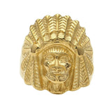 Vintage Ring Punk Style Tribal Indian Native American Chief