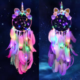 Powwow StoreUnicorn Dream Catcher Boho Kawaii Room Decor Christmas Decoration Home Decor Wall