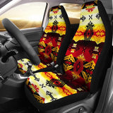 Powwow StoreCSA00035 Pattern Orange Native Car Seat Cover