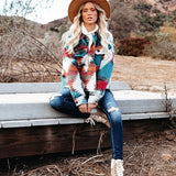 Powwow Storevintage jacket women splicing loose jacket denim print aztec retro ethnic