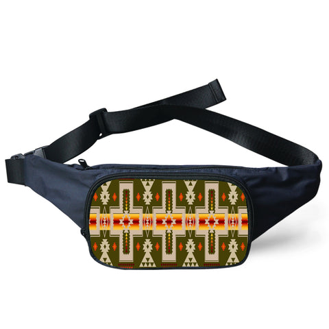 Powwow Store gb nat00062 12 green tribe design native american waist bag