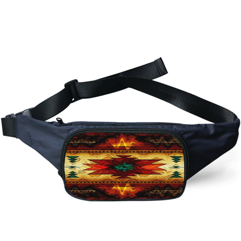 Powwow Store gb nat00068 united tribes brown design native american waist bag