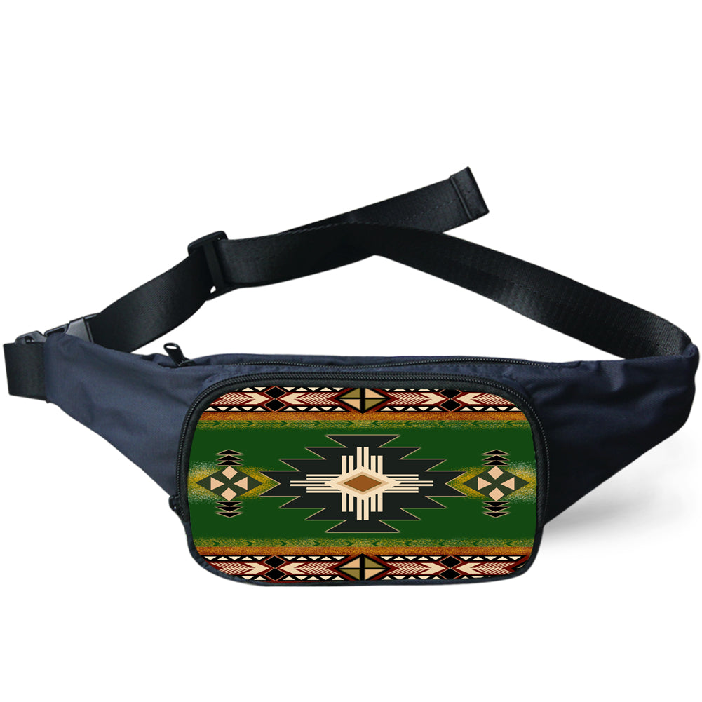 Powwow Store gb nat0001 01 southwest green symbol native american waist bag