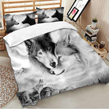 Grey Wolves Native American Bedding Set no link
