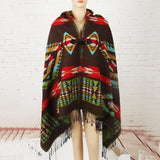 Women's Bohemian Style Ponchos Ethnic Knitted Native American Scarves
