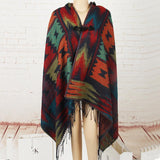 Women's Bohemian Style Ponchos Ethnic Knitted Native American Scarves - Powwow Store