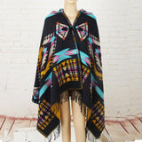 Women's Bohemian Style Ponchos Ethnic Knitted Native American Scarves