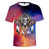 Wolf Dreamcacher  Native American 3D Tshirt